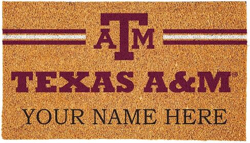 Team Sports America NCAA Texas A&M Coir Doormat 36"x24", Official Full Color Team Logo, Extra Large Front Door Mat, Outdoor Indoor Entrance Rug, Non-Slip Welcome Mat for Porch Patio in Saudi Arabia