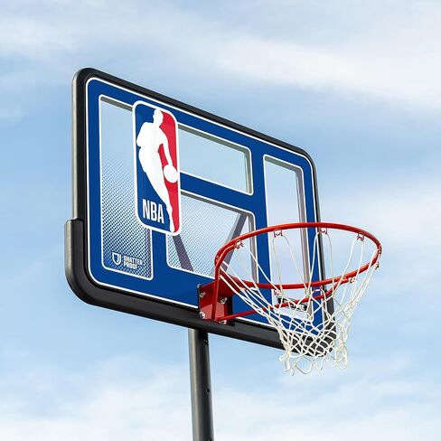 طوق كرة السلة المحمول Lifetime NBA League Edition، ارتفاع قابل للتعديل 7.5-10 قدم، لوحة خلفية مقاومة للكسر 44 بوصة، قاعدة بعجلات in Kuwait