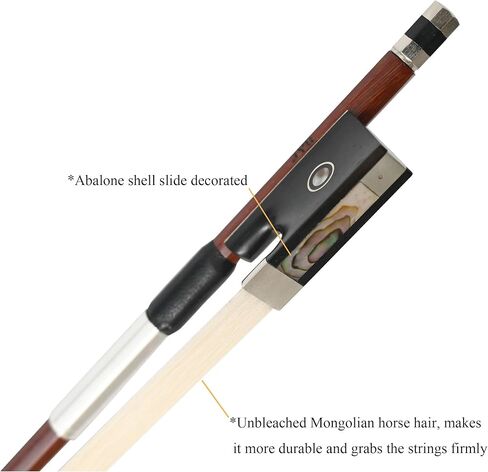 JYR Brazilwood Violin Bow | Handcrafted Well Balanced Violin Bow 4/4 Full Size | Bright tone | Teacher Recommended Brazilwood Bows for Daily Practice in Saudi Arabia