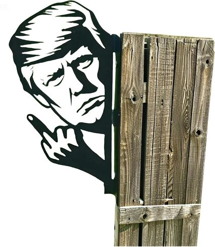 Peaking a Boo Flipping Off Bigfoot Animal Metal Sign Art Ornament, Animal Peeping Around Signs Corner Tree Garden Fence Farmhouse Outdoor Home Decoration (People) in Saudi Arabia