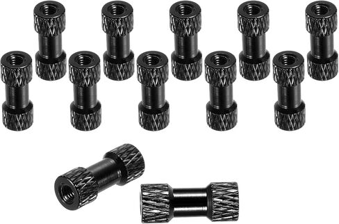 MECCANIXITY 12 Pcs M3 x 20mm Knurled Aluminum Standoff Double-Head Spacer Column for FPV Drone RC Airplane Racing Car Simracing, Silver Tone in Kuwait