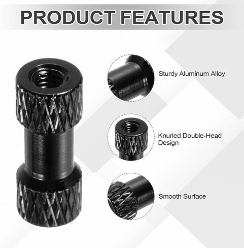 MECCANIXITY 12 Pcs M3 x 20mm Knurled Aluminum Standoff Double-Head Spacer Column for FPV Drone RC Airplane Racing Car Simracing, Silver Tone in Kuwait