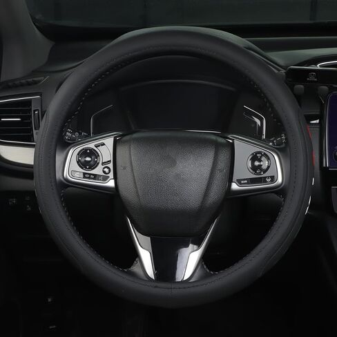 Premium Leather Steering Wheel Cover Compatible with Mountain Range Mountain Mountains Climbing Hiking Explore Adventure,Non-Slip, Breathable 15-16.5 inch in Kuwait