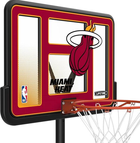 طوق كرة السلة المحمول Lifetime NBA League Edition، ارتفاع قابل للتعديل 7.5-10 قدم، لوحة خلفية مقاومة للكسر 44 بوصة، قاعدة بعجلات in Kuwait