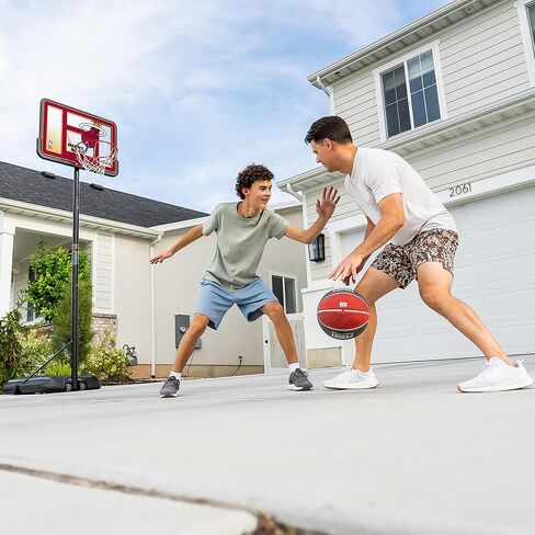 طوق كرة السلة المحمول Lifetime NBA League Edition، ارتفاع قابل للتعديل 7.5-10 قدم، لوحة خلفية مقاومة للكسر 44 بوصة، قاعدة بعجلات in Kuwait