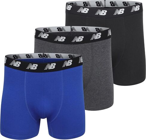 New New New Men Men's No-Fly Cotton Performance Boxer Boxer ، 5 inste inseam (3 Pack) ، Prism Purple/Lead/Black ، 5x-Large in Kuwait