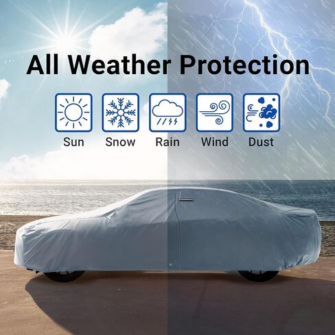 iCarCover Fits 1963-1966 Dodge Dart Car Cover Automobiles Form-Fit Padded Full Exterior Waterproof Automobiles Protection Covers in Saudi Arabia