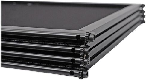 Rockville RFAAC 112x48 DJ Event Facade 7lb كشك إطار من الألومنيوم، دوران لوحة 360 درجة، سكريمات مقاومة للحريق، تصميم قابل للطي، لمنسقي الأغاني المتنقلين ومخططي الأحداث in Kuwait