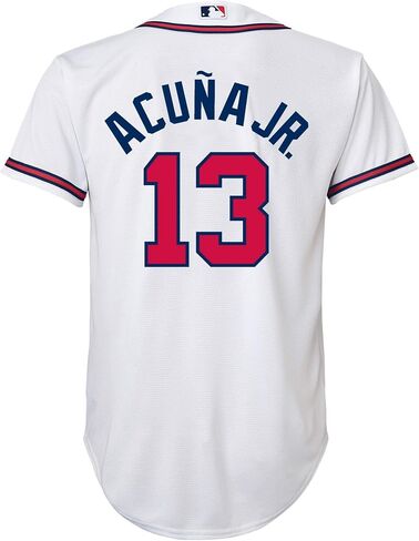 Ronald Acuna Jr. Atlanta Braves MLB Kids Youth 8-20 White Home Player Jersey in Saudi Arabia