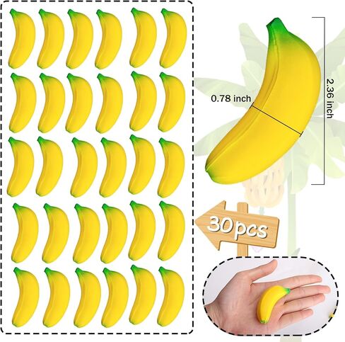 15 PCS Toys Toys Party Favors ، Bananas Stretchy Toys Pu Relief Leaff Leaving Calls ، Banana Toy for Relief Birthday Decoration Party Supplies (2.36 inch) in Kuwait
