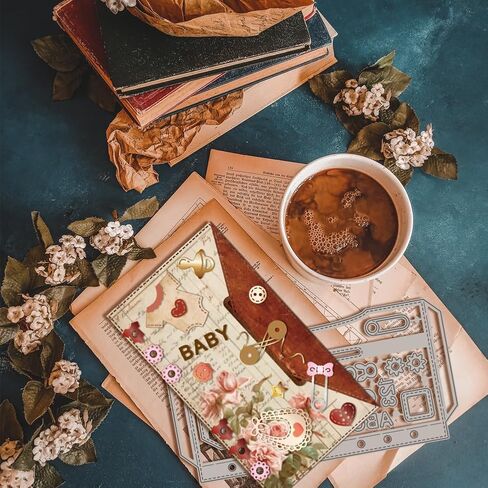 Globleland Vintage Fintage Pile القطع يموت من أجل DIY Scrapbooking Retro Hat Bowknot Metal Die Cuts Camera Travel Cut Stencils لصنع البطاقات in Saudi Arabia