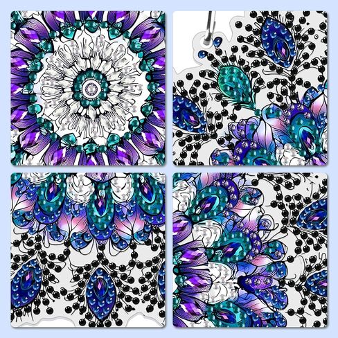 MXJSUA Special Shaped Hanging Diamond Painting Art Kits for Adults, Flower Butterfly Wreath 3D Crystal Rhinestone Acrylic Gem Art Pendant Ornaments Kit for Home Decoration and Gift in Saudi Arabia