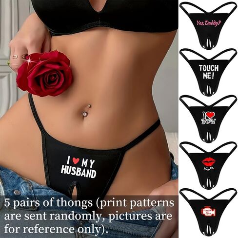 Women Sexy Panties Thongs Naughty Underwear Low Rise Briefs Pack of 3 in Kuwait
