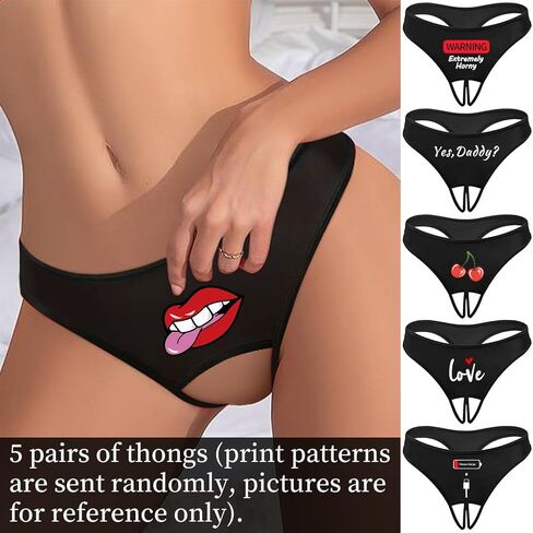 Women Sexy Panties Thongs Naughty Underwear Low Rise Briefs Pack of 3 in Kuwait