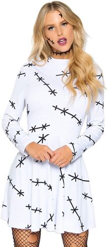 Leg Avenue womens Long Sleeve Jersey Stitch Dress in Saudi Arabia