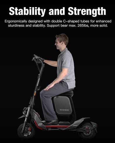 مقعد سكوتر متعدد الوظائف مع كيس مساحة تخزين كبير 10 لتر متوافق مع Segway Ninebot ZT3 Pro Kickscooter ، وسادة مقعد ناعمة سميكة ZT3 in Kuwait