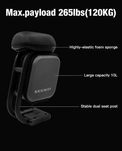 مقعد سكوتر متعدد الوظائف مع كيس مساحة تخزين كبير 10 لتر متوافق مع Segway Ninebot ZT3 Pro Kickscooter ، وسادة مقعد ناعمة سميكة ZT3 in Kuwait