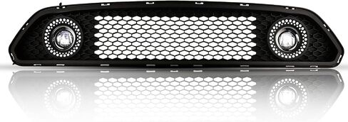 NIXON OFFROAD Center Grille Lights Fit For 2015 2016 2017 Ford Mustang, Front Bumper Grill Upper Hood Grille With DRL LED Accent Vent Lights (Color Shift RGB Light) in Saudi Arabia