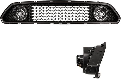 NIXON OFFROAD Center Grille Lights Fit For 2015 2016 2017 Ford Mustang, Front Bumper Grill Upper Hood Grille With DRL LED Accent Vent Lights (Color Shift RGB Light) in Saudi Arabia