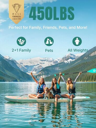 Niphean قابلة للنفخ لوحة مجداف مع ملحقات SUP ، و eva deck الانزلاق ، و 10'6 '"لوحات مجداف قابلة للنفخ للبالغين والشباب من جميع مستويات المهارة in Kuwait