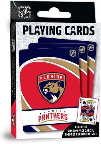 بطاقات لعب ماستربيس للأطفال - مجموعة بطاقات NHL Florida Panthers 54 مرخصة رسميًا in Saudi Arabia