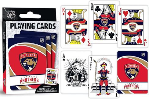 بطاقات لعب ماستربيس للأطفال - مجموعة بطاقات NHL Florida Panthers 54 مرخصة رسميًا in Saudi Arabia