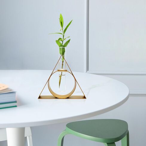 Unique Metal Wizard Propagation Tube Vase Planter with Tube, Cute Home Decor, Small Flower Pot for Desk Shelf, Home Decor, Magic School Gifts and Collectibles for Home Friends in Kuwait
