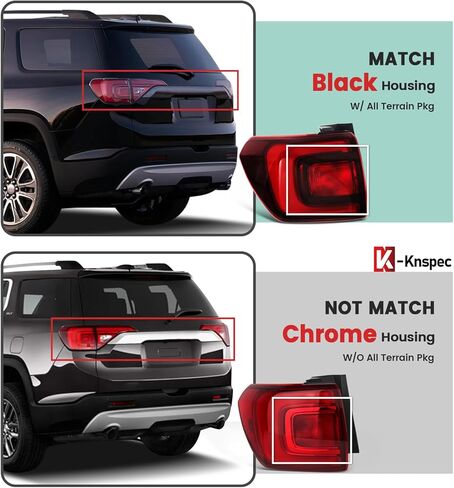 Tail Lights Assembly Compatible With Acadia 2017-2019 Right Passenger Side Outer Rear Tail Light Assembly GM2805126 84709442(17-19 Right Passenger Side) in Kuwait