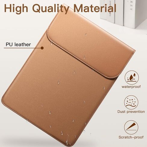 كمبيوتر محمول نحيف Jetech لـ MacBook Pro 14 بوصة (M4/M3/M2/M1 ، 2021-2024) ، حالة جلدية بو مع الإغلاق المغناطيسي (بني) in Saudi Arabia