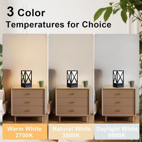 Table Lamp, Set of 2 Rustic Farmhouse Nightstand Lamps, 3 Color Temperatures Desk Lamp with USB Charging Ports AC Outlet Vintage Lamp for Living Room Bed Room, Black in Saudi Arabia