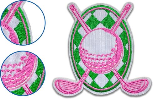 Play Golf Patch 3 Inches Golf Ball, Golf Course, Sports, Fitness Gifts for Dad Iron On/Sew On Embroidery Fabric Applique Patches for Trucker Hat Clothes Backpack DIY Golf Accessories Friend Dad Gift in Saudi Arabia