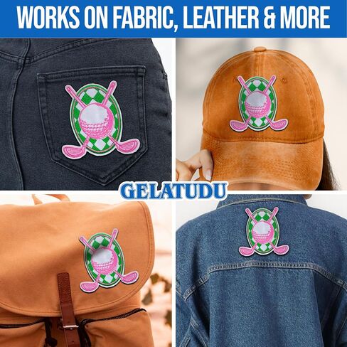 Play Golf Patch 3 Inches Golf Ball, Golf Course, Sports, Fitness Gifts for Dad Iron On/Sew On Embroidery Fabric Applique Patches for Trucker Hat Clothes Backpack DIY Golf Accessories Friend Dad Gift in Saudi Arabia