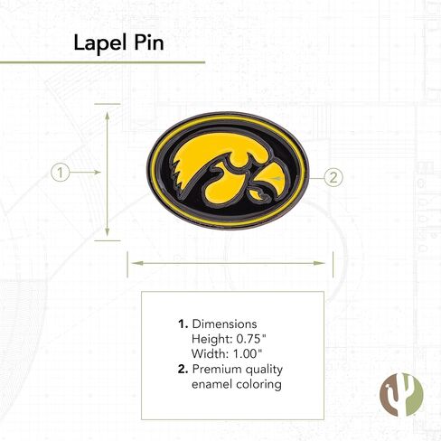 Desert Cactus University of Iowa Hawkeyes Lapel Pins Logo Enamel Made of Metal (Pin E) in Kuwait