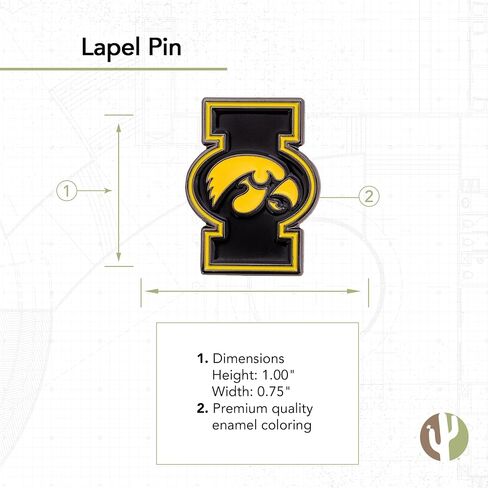 Desert Cactus University of Iowa Hawkeyes Lapel Pins Logo Enamel Made of Metal (Pin E) in Kuwait