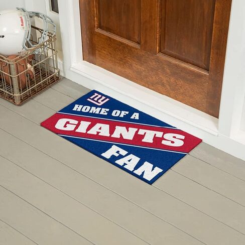 سجادة باب رياضية مرخصة رسميًا مقاس 28 × 16 بوصة من Team Sports America New York Giants، سجادة لمحبي الرياضات الداخلية والخارجية مقاس 28 × 16 بوصة in Saudi Arabia