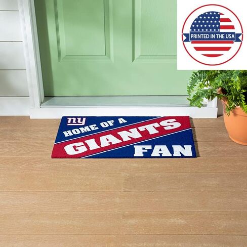 سجادة باب رياضية مرخصة رسميًا مقاس 28 × 16 بوصة من Team Sports America New York Giants، سجادة لمحبي الرياضات الداخلية والخارجية مقاس 28 × 16 بوصة in Saudi Arabia