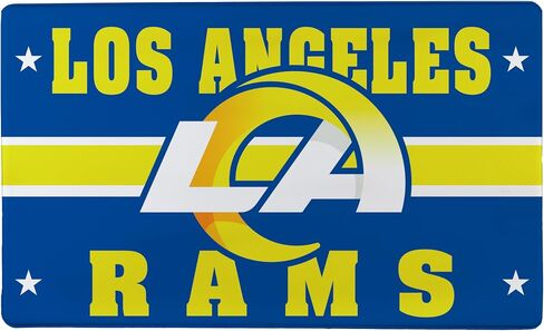 NFL Los Angeles Rams Indoor Entrance Mat, 30"x18" Anti-Fatigue Kitchen Mats and Rugs, Non Slip Backing, PVC Waterproof Ergonomic Comfort Mat for Entryway, Kitchen, Man Cave, Office, Sink, Laundry in Saudi Arabia