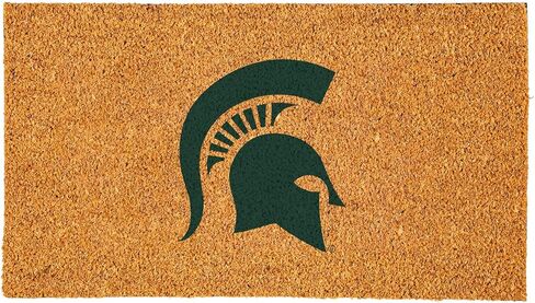 ممسحة جوز الهند من Team Sports America NCAA Michigan State University مقاس 36 بوصة × 24 بوصة، شعار الفريق الرسمي بالألوان الكاملة، سجادة باب أمامية كبيرة جدًا، سجادة مدخل داخلية خارجية، سجادة ترحيب غير قابلة للانزلاق لفناء الشرفة in Kuwait