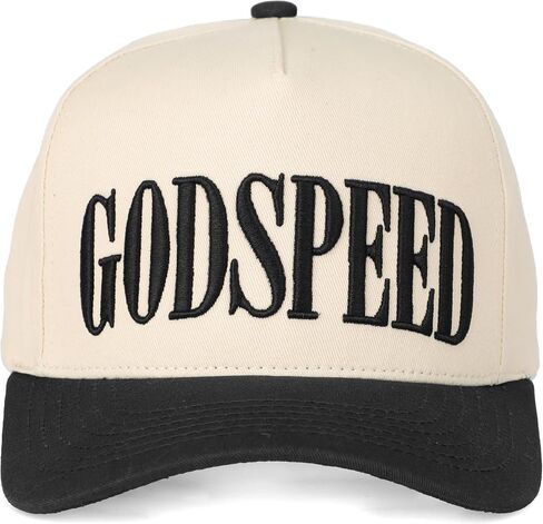 Scarvesme Women Godspeed Embroidery two Tine Cotton Snapback Trucker Hat Cap Baseball Cap in Kuwait