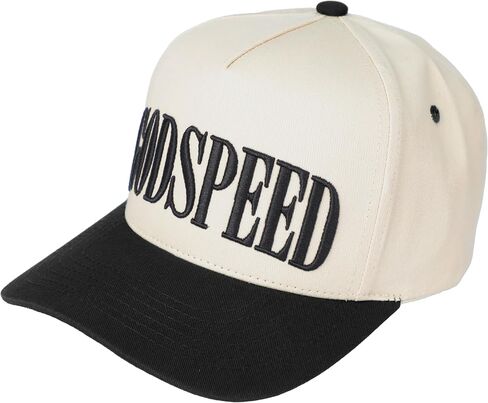 Scarvesme Women Godspeed Embroidery two Tine Cotton Snapback Trucker Hat Cap Baseball Cap in Kuwait