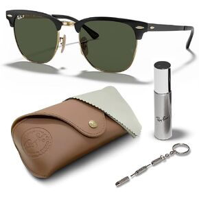 Ray-Ban RB3716 CLUBMASTER METAL Square Shaped Sunglasses for Men & Women with Official RAYBAN Eyewear Kit in Saudi Arabia