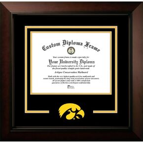 Campus Images University of Iowa Hawkeyes 11w x 8.5h Legacy Black Cherry Spirit Logo Diploma Frame in Kuwait