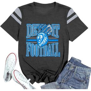 Football Shirt Women Game Day Shirts Football Team Fans Tee Lions Sports Jersey Tops in Kuwait