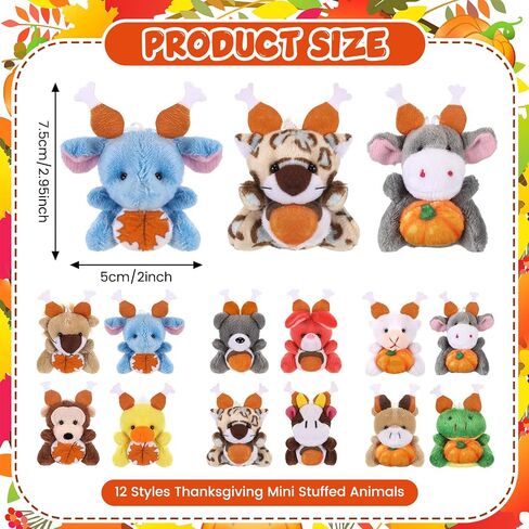 36 Pcs Birthday Mini Plush Toys Small Stuffed Animals with Hat for Student Classroom Reward Gifts, Return Gifts for Birthday Party Goodies Bag Fillers Party Decor in Saudi Arabia