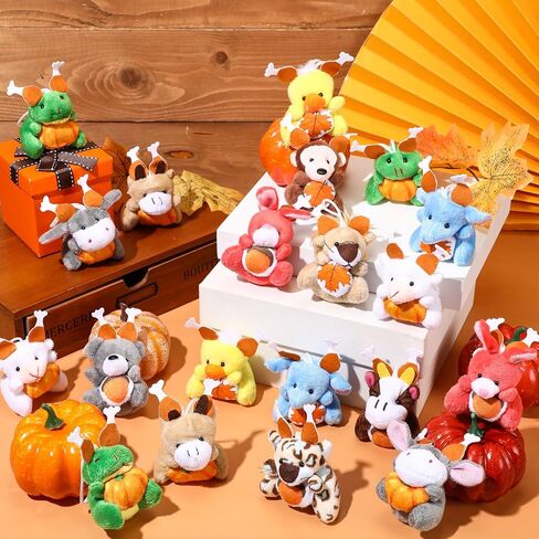 36 Pcs Birthday Mini Plush Toys Small Stuffed Animals with Hat for Student Classroom Reward Gifts, Return Gifts for Birthday Party Goodies Bag Fillers Party Decor in Saudi Arabia