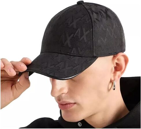 Armani Exchange Men's Baseball Hat with All Over Ax Logo in Saudi Arabia