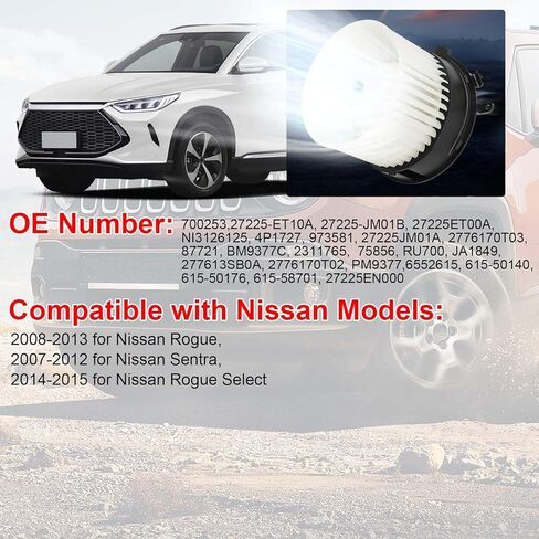 700063 HVAC A/C Fan Blower Motor Fit for Toyota Sequoia 2001-2007 | Fit for Toyota Tundra 2004-2006 Replaces 87103-0C022 in Kuwait