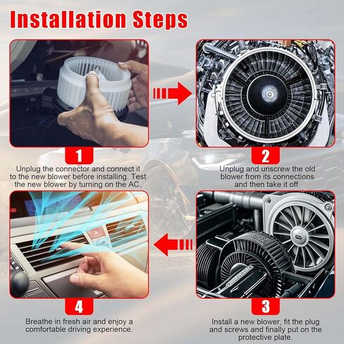 700063 HVAC A/C Fan Blower Motor Fit for Toyota Sequoia 2001-2007 | Fit for Toyota Tundra 2004-2006 Replaces 87103-0C022 in Kuwait