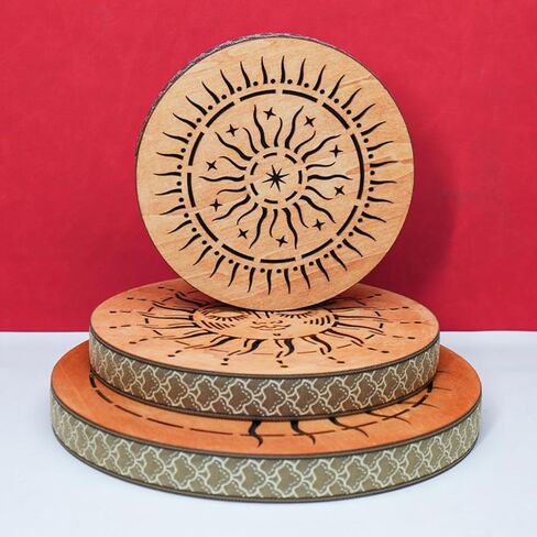 طبلة المحيط 8 بوصة، أداة إيقاعية، طبلة يدوية مقلدة للصوت، علاج صوتي، تأمل اليوجا، تخفيف التوتر، مناسبة لمرافقة الأداء (8 بوصة) in Kuwait