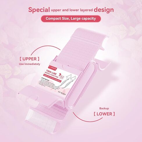 3Pcs Travel Dental Floss Picks Cases with 156 Count Mint Flavor Twin-Line Dental Flosser, Portable Floss Case for Travel, Portable Floss Dispenser, Travel Floss Sticks for Adults in Saudi Arabia